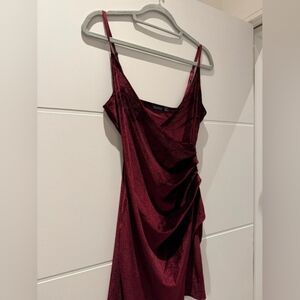 Ladies velvet evening dress Boohoo